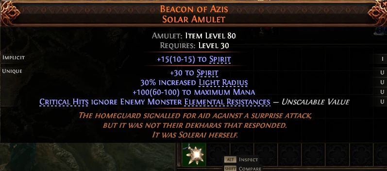 BEACON OF AZIS SOLAR AMULET
