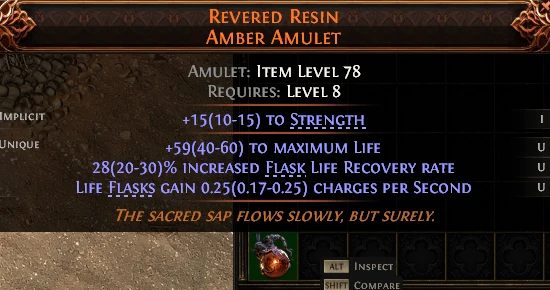 REVERED RESIN AMBER AMULET