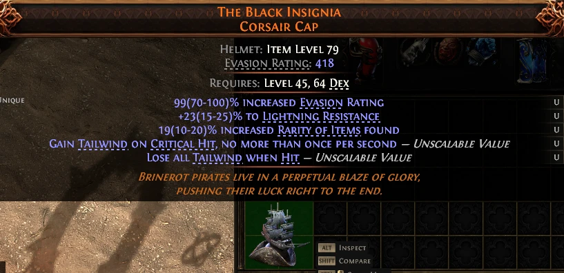 THE BLACK INSIGNIA CORSAIR CAP