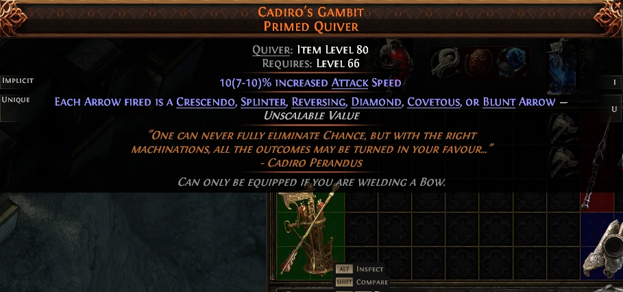 CADIRO'S GAMBIT PRIMED QUIVER