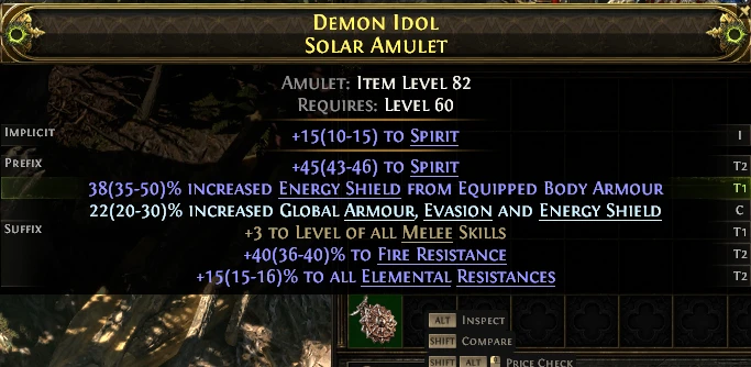 DEMON IDOL SOLAR AMULET