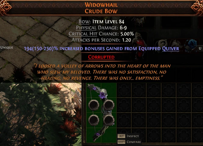 WIDOWHAIL CRUDE Bow