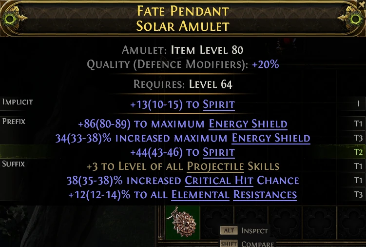 FATE PENDANT SOLAR AMULET