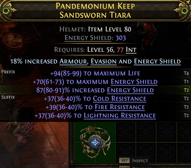 PANDEMONIUM KEEP SANDSWORN TIARA
