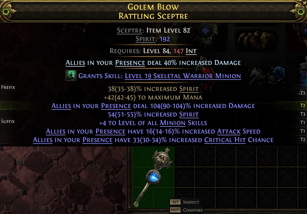 GOLEM BLOW RATTLING SCEPTRE