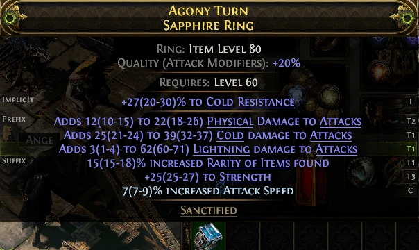 AGONY TURN SAPPHIRE RING