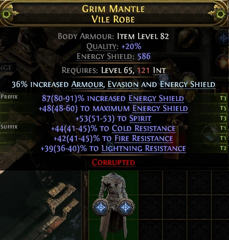 GRIM MANTLE VILE ROBE