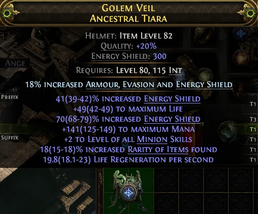 GOLEM VEIL ANCESTRAL TIARA