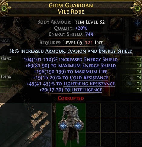 GRIM GUARDIAN VILE ROBE
