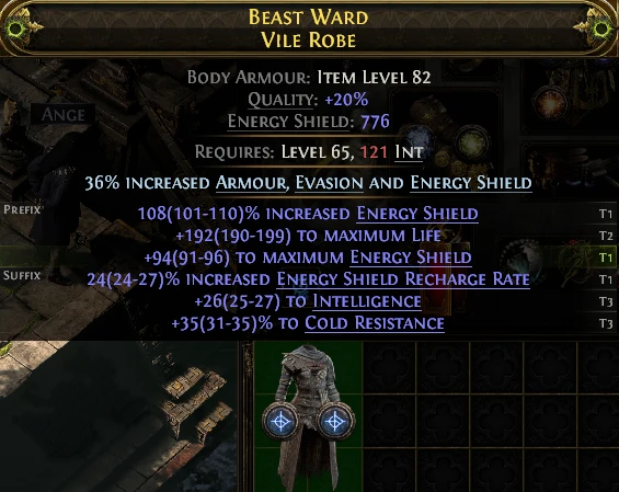 BEAST WARD VILE ROBE