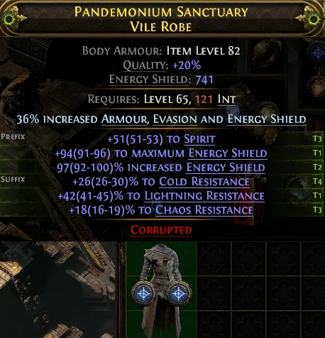 PANDEMONIUM SANCTUARY VILE ROBE