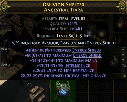 OBLIVION SHELTER ANCESTRAL TIARA