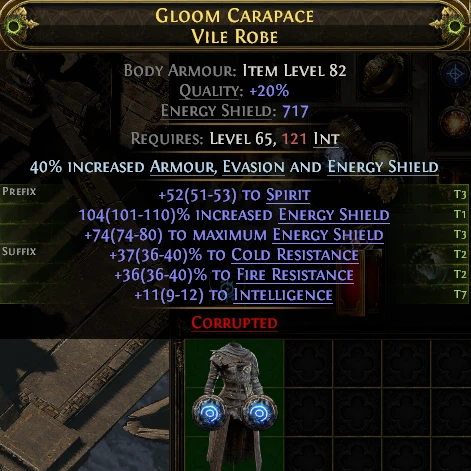 GLOOM CARAPACE VILE ROBE