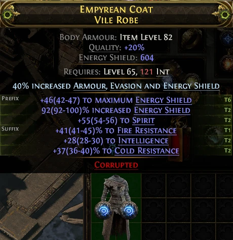 EMPYREAN COAT VILE ROBE