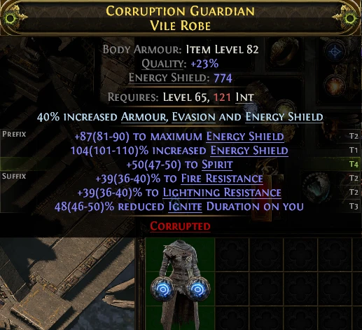 CORRUPTION GUARDIAN VILE ROBE