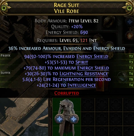RAGE SUIT VILE ROBE