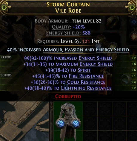 STORM CURTAIN VILE ROBE