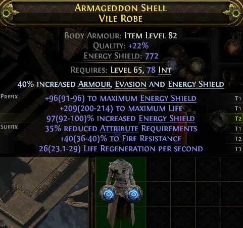 ARMAGEDDON SHELL VILE ROBE