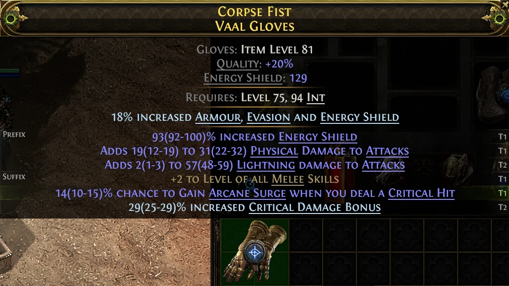 CORPSE FIST VAAL GLOVES
