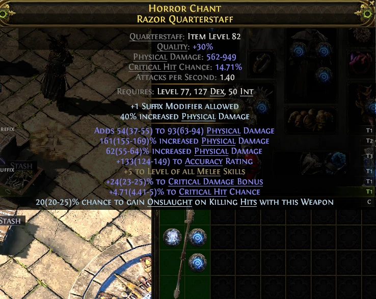 HORROR CHANT RAZOR QUARTERSTAFF