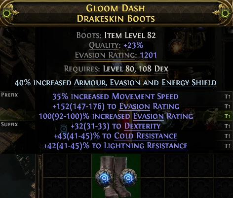 GLOOM DASH DRAKESKIN BOOTS