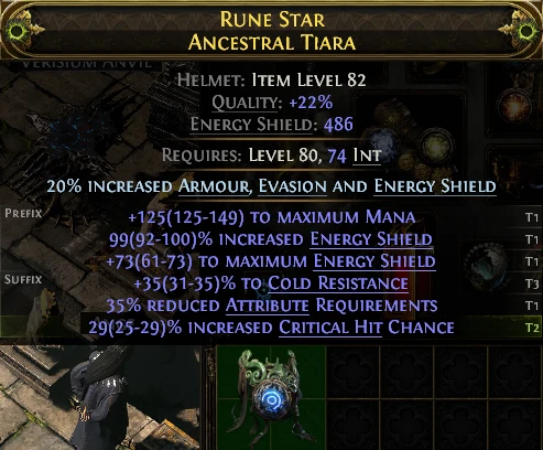 RUNE STAR ANCESTRAL TIARA VERISIONI ANVIL