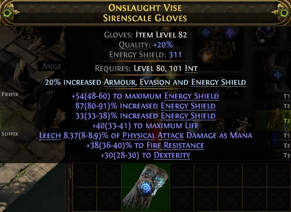 ONSLAUGHT VISE SIRENSCALE GLOVES