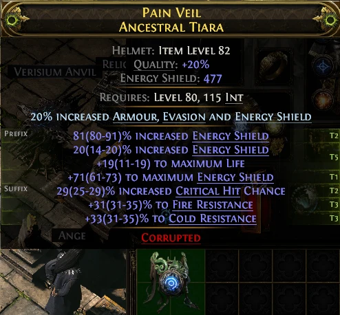PAIN VEIL ANCESTRAL TIARA
