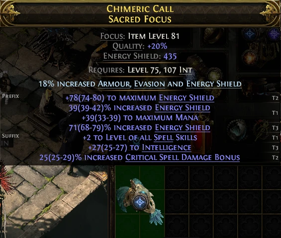 CHIMERIC CALL SACRED Focus