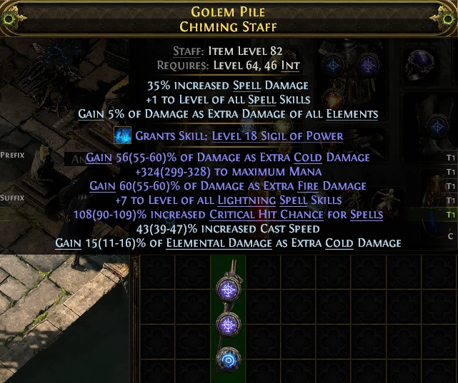 GOLEM PILE CHIMING STAFF