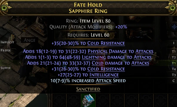 FATE HOLD SAPPHIRE RING