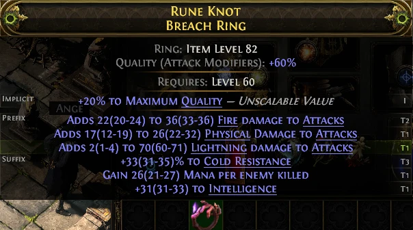 RUNE KNOT BREACH RING