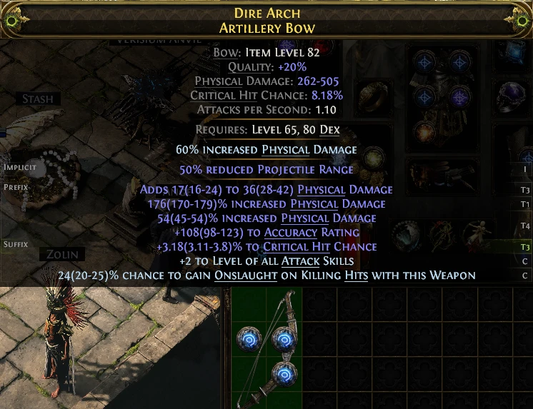 DIRE ARCH ARTILLERY Bow ERIJIOM