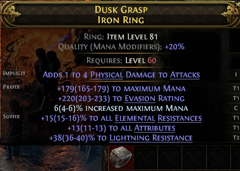 DUSK GRASP IRON RING