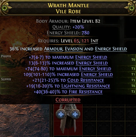 WRATH MANTLE VILE ROBE