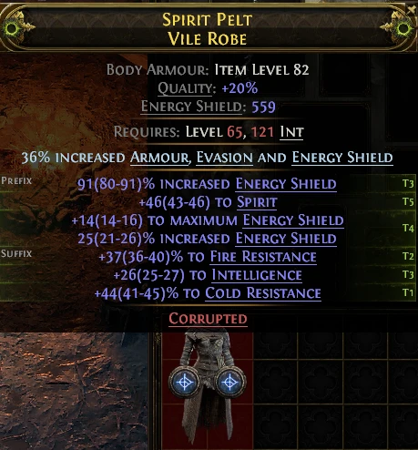 SPIRIT PELT VILE ROBE