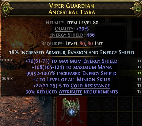 VIPER GUARDIAN ANCESTRAL TIARA