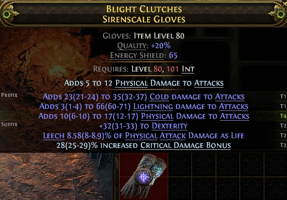 BLIGHT CLUTCHES SIRENSCALE GLOVES