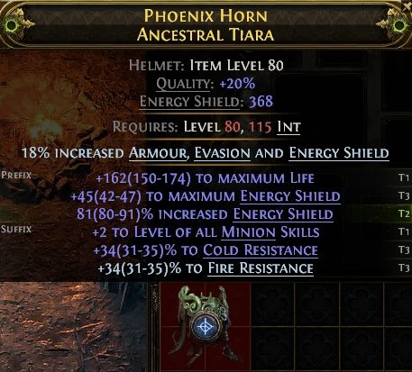 PHOENIX HORN ANCESTRAL TIARA