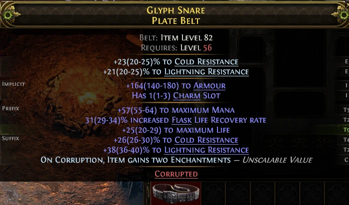 GLYPH SNARE PLATE BELT