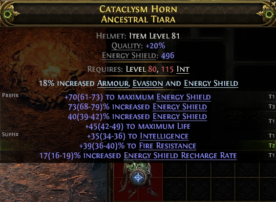 CATACLYSM HORN ANCESTRAL TIARA