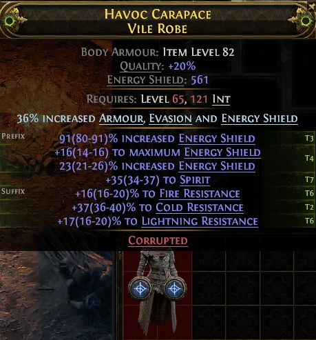 HAVOC CARAPACE VILE ROBE
