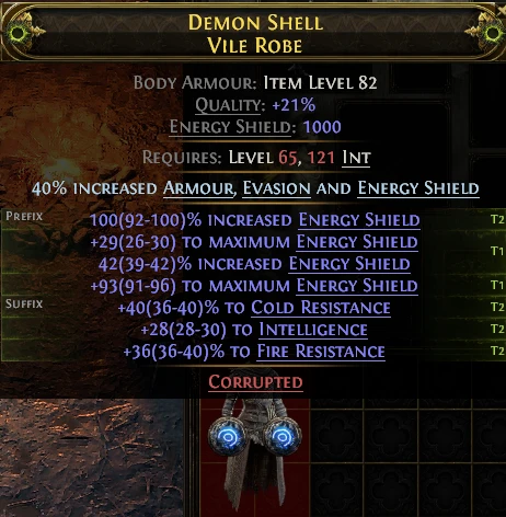 X DEMON SHELL VILE ROBE
