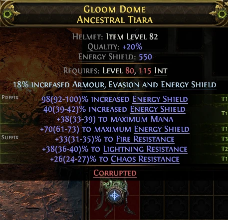 GLOOM DOME ANCESTRAL TIARA