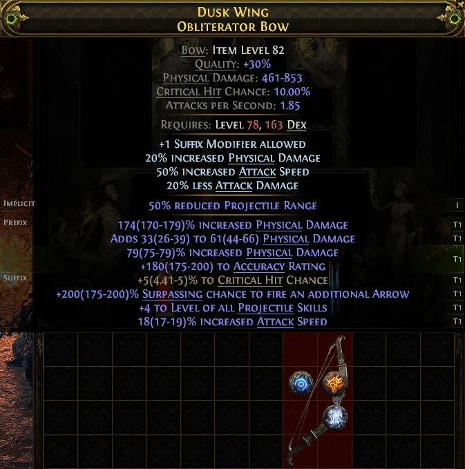 DUSK WING OBLITERATOR Bow