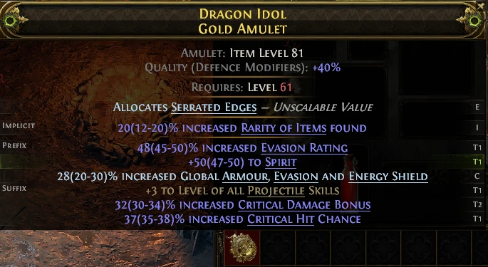 DRAGON IDOL GOLD AMULET