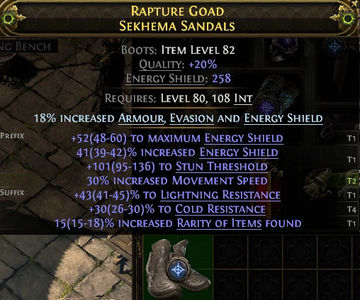 RAPTURE GOAD SEKHEMA SANDALS BENCH