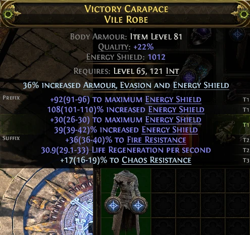 VICTORY CARAPACE VILE ROBE