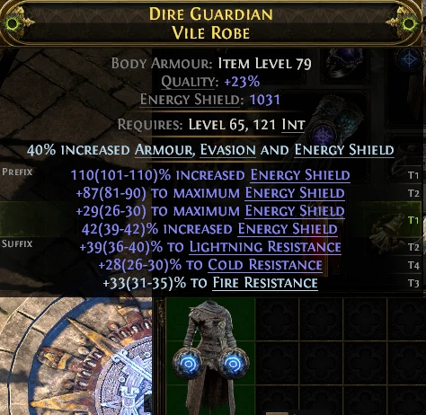 DIRE GUARDIAN VILE ROBE