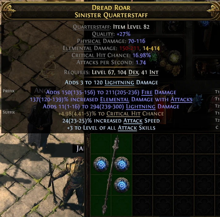 DREAD ROAR SINISTER QUARTERSTAFF